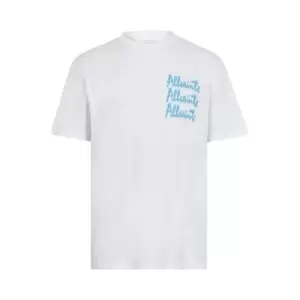 Image of AllSaints AllSaints Ignitor Short Sleeve Crew Neck T-Shirt Mens - White