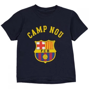 Image of Source Lab FC Barcelona T Shirt Junior Boys - Navy