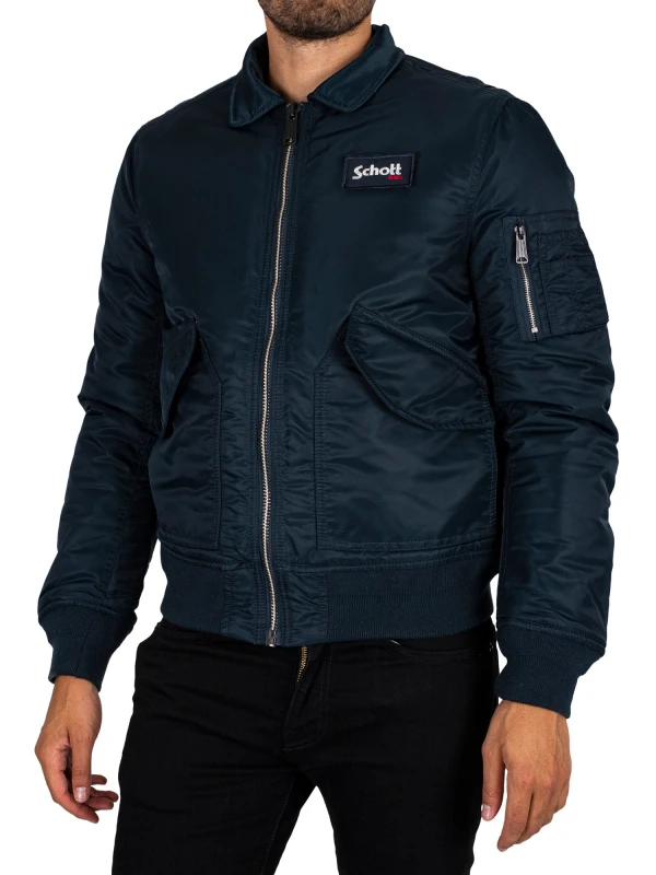 Image of Schott Jacket Schott CWU Original Bleu Male M