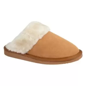 Image of Mokkers Womens/Ladies Kelsei Suede Slippers (9 UK) (Sand)
