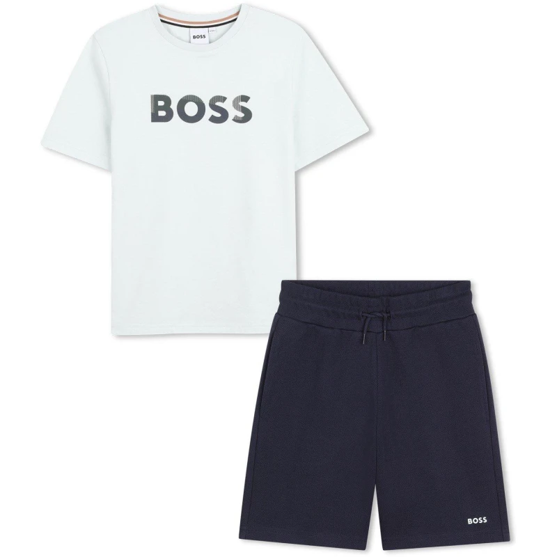 Image of Boss Boss T Shirt Set Jn63 Light Green male 12Y