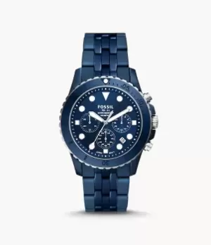 Image of Fossil Men FB-01 Chronograph Navy Ceramic Watch