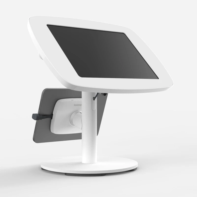 Image of Bouncepad Original Twin + Counter Base Apple iPad Pro 1st, 2nd, 3rd and 4th Gen 11.0 (2018 - 2022) White Exposed Front Camera and Home