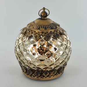 Image of LED Lantern Gold H14.5cm
