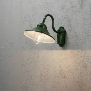 image of Konstsmide Vega Outdoor Classic Dome Down Wall Light - Green, IP23