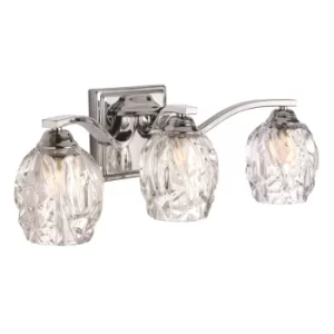 Image of Kalli 3 Light Bathroom Over Mirror Wall Light Polished Chrome IP44, G9