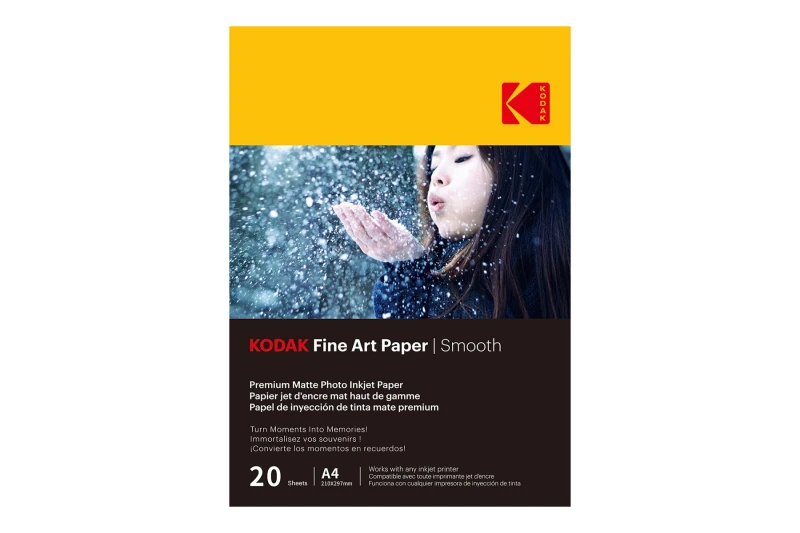 Image of Kodak Fine Art Smooth A4 210x297mm Premium Matte Photo Inkjet Paper -