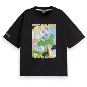Image of Scotch and Soda Hippie T Shirt - Black