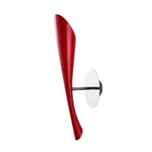 Image of Pop Wall Lamp Switched 1 Light E27, Gloss Red/White Acrylic/Polished Chrome, CFL Lamps INCLUDED