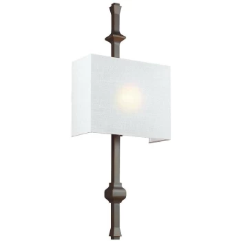 image of Teva - 1 Light Indoor Wall Light Bronze, E27 - Elstead