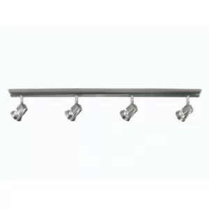 Image of Cristal Arco 4-Light Ceiling Spotlight Bar Light Satin Nickel