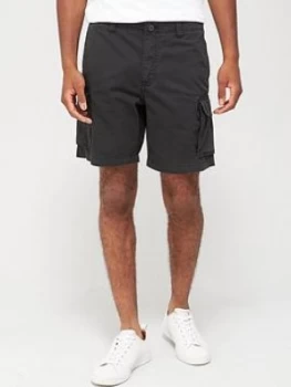 image of Selected Homme Cargo Shorts - Black