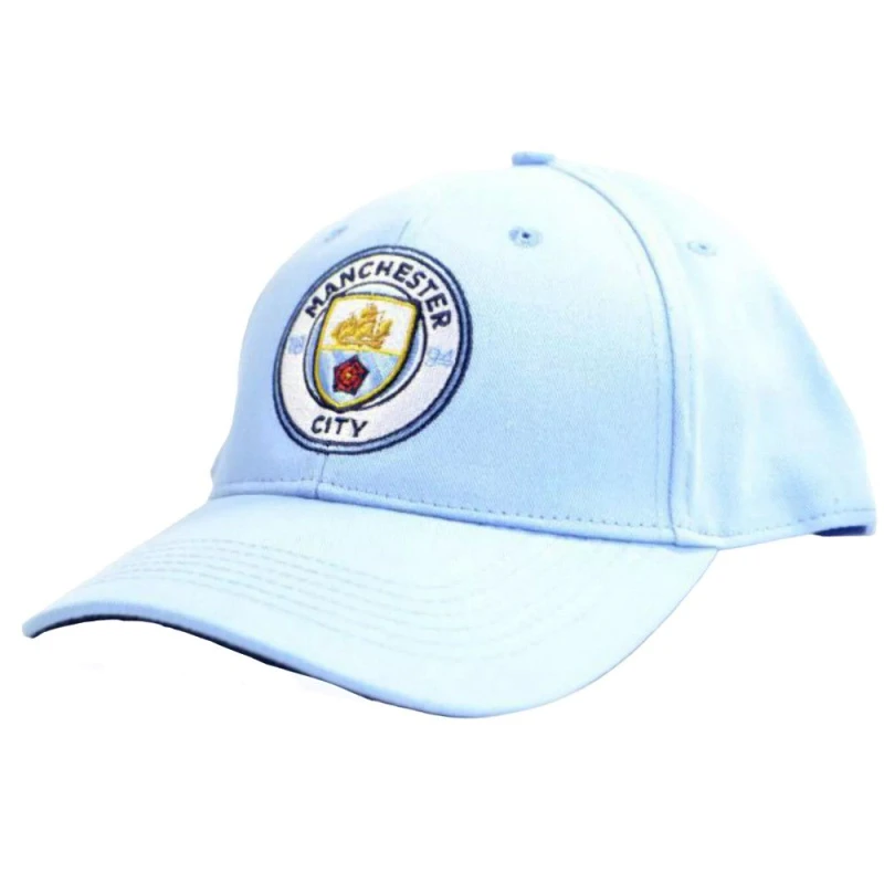 Image of Manchester City FC Mens Backstrap Baseball Cap in Blue Blue Male One Size