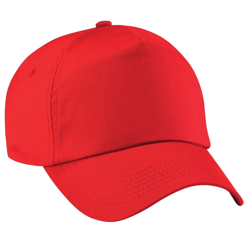 Image of Beechfield Beechfield Men Plain Original 5 Panel Baseball Cap Pack of 2 in Light Red Light Red One Size Male 5059269086879