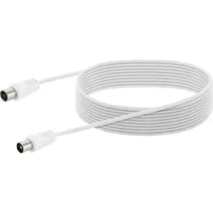 image of Schwaiger Antennas, SAT Cable [1x IEC plug - 1x IEC socket] 7.5 m White