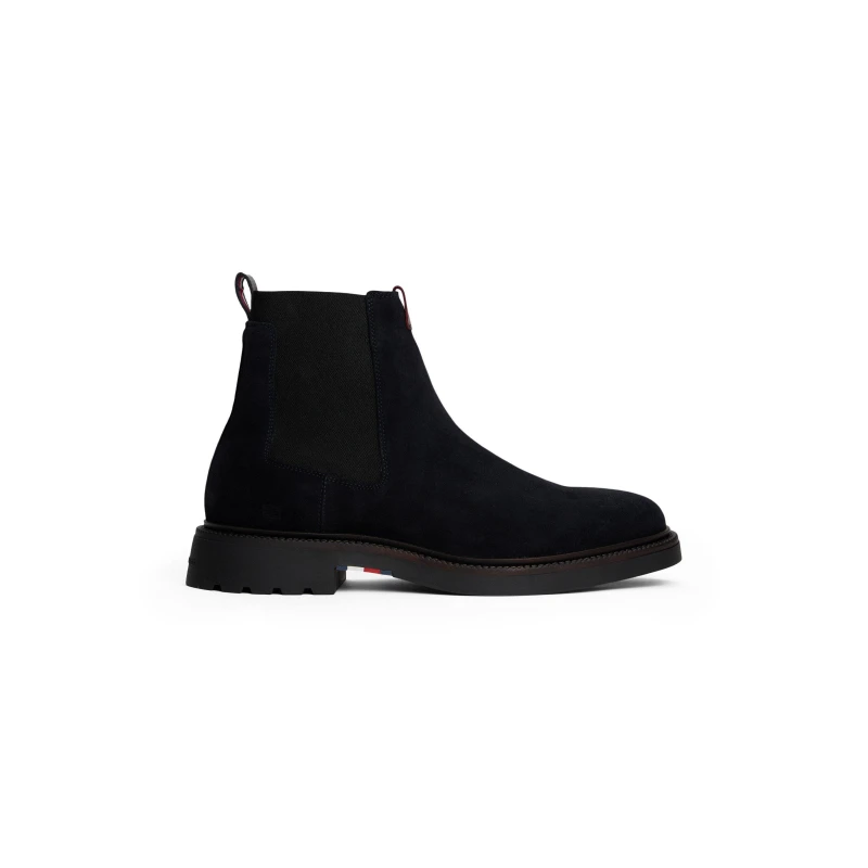 Image of Tommy Hilfiger Mens Suede Chelsea Boots Chelsea Boots 7 (41) Blue 11229618270