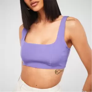 image of Missguided Petite Tailored Bralet - Purple