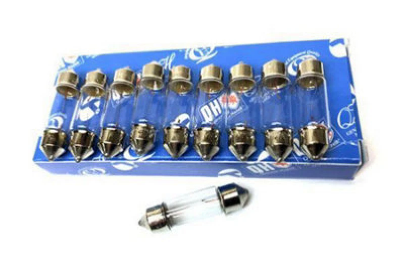 Image of Quinton Hazell Car Vehicle Festoon Bulb 12V 10W S8.5D 11mm X 30mm 10 Pack