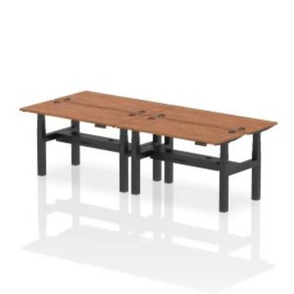 Image of Air Back-to-Back 1400 x 600mm Height Adjustable 4 Person Bench Desk DYNHA01914