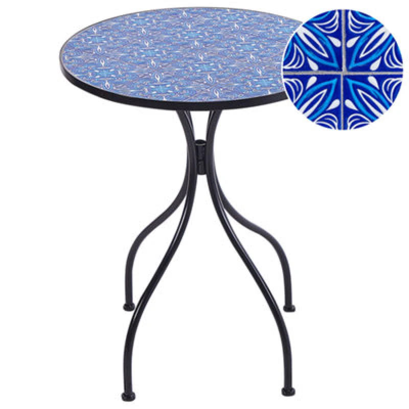 Image of Beliani Bistro Table Cigliano 60 Cm 60 Cm Metal Black