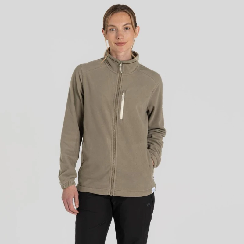 Image of Craghoppers Womens Miska Plus Lightweight Insulating Fleece Jacket in Light Khaki Size: 16 Light Khaki Female 16