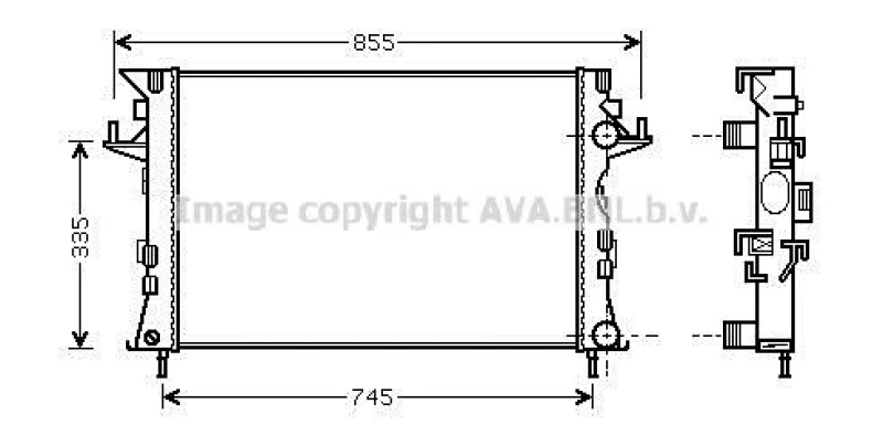 Image of Engine radiator PRASCO RTA2438