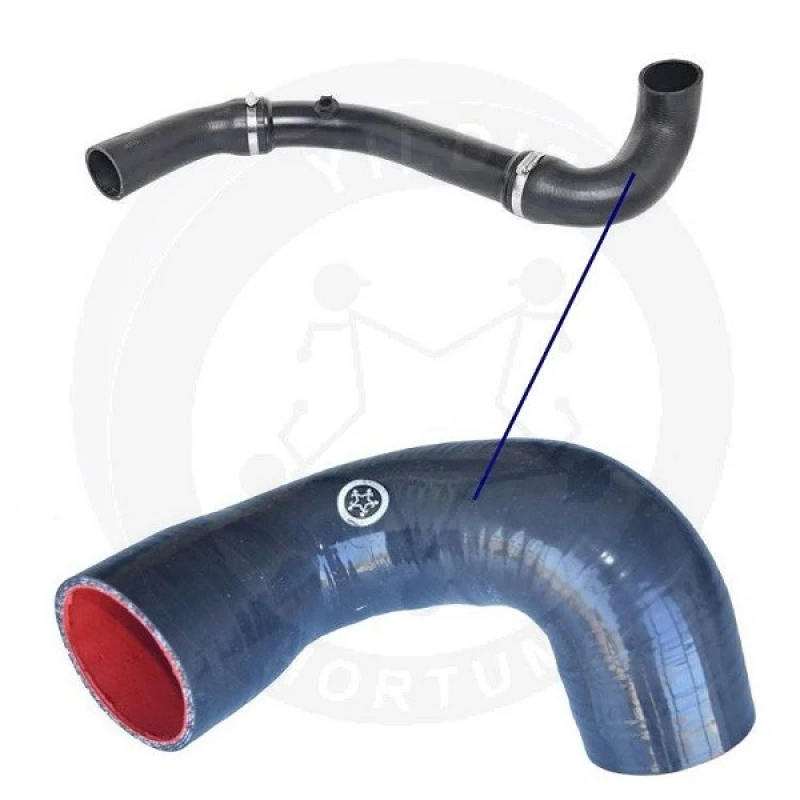 Image of HORTUM 12390 Turbocharger Hose Rubber with fabric lining Rubber with fabric lining Charger Intake Hose (3314)