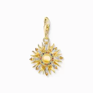 image of Charm Club Gold Plated Sun Charm 1935-488-7