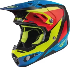Image of FLY Racing Formula Carbon Prime Motocross Helmet, red-blue-yellow, Size L, red-blue-yellow, Size L