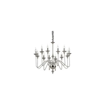 Image of Ideal Lux Artu' - 12 Light Crystal Chandelier Chrome Finish, E14