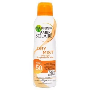 image of Ambre Solaire Dry Mist Sun Cream Spray SPF50 200ml