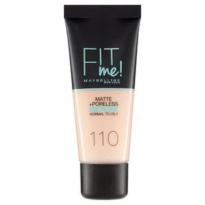 image of Maybelline Fit Me Matte and Poreless Foundation Porcelain Nude