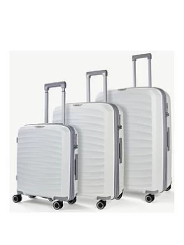 Image of Rock Luggage Sunwave NT02801 8 Wheel Charcoal Suitcase 3Pcs Set