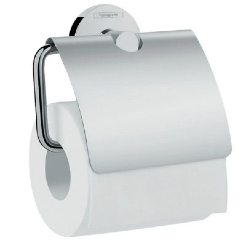 Image of Hansgrohe Logis Universal Toilet Roll Holder With Cover
