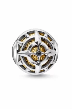 image of Thomas Sabo Jewellery Silver Gold Compass Bead K0334-414-7