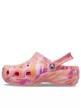 Crocs Platform Marbled Clog - Gauva Multi, Size 6, Women