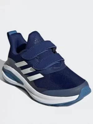 Image of adidas Fortarun Double Strap Running Shoes, Blue/White, Size 10