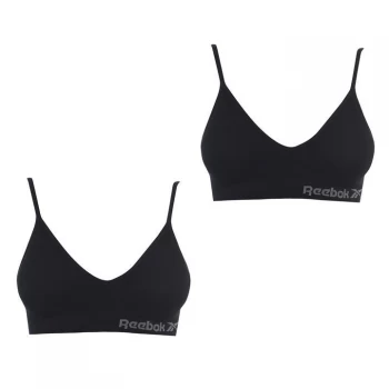 image of Reebok 2 Pack Sports Bra Womens - Black