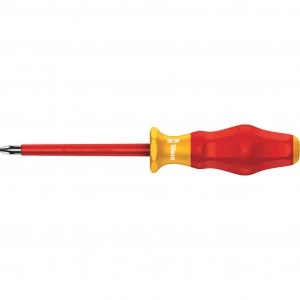 Image of Wera Kraftform Comfort 1165I VDE Insulated Pozi Tip Screwdriver PZ1 80mm