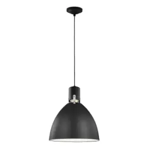 Image of 1 Bulb Ceiling Pendant Light Fitting Matte Black LED 8W Bulb