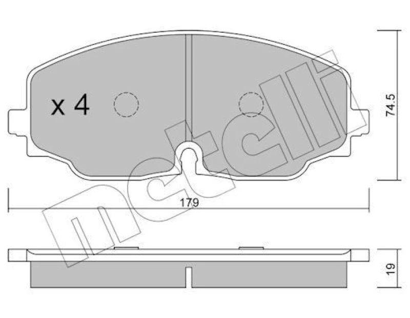 Image of METELLI Brake pad set METELLI 22-1171-0