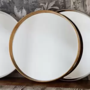 Image of Savona Round Mirror 95cm Gold Effect