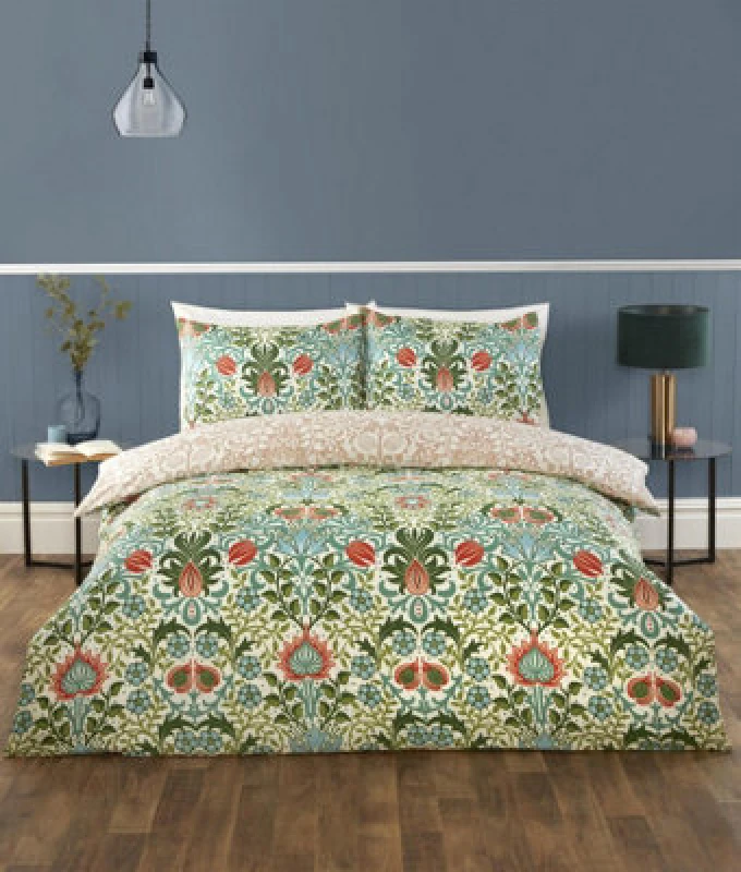 Image of Rapport Heritage Flora Multi Duvet Cover Set King Bedding Set