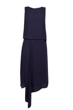 Image of Great Plains Soft Crepe Midi Dress Blue