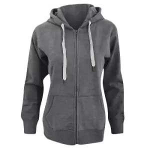 Image of Mantis Womens/Ladies Superstar Zip Hooded Sweatshirt / Hoodie (L) (Heather Grey Melange)