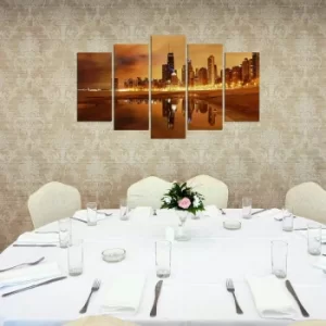 Image of 5MX-138 Multicolor Decorative MDF Painting (5 Pieces)