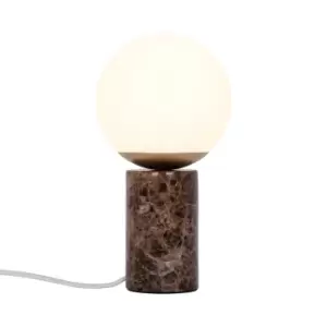 Lilly Globe Table Lamp Brown E14