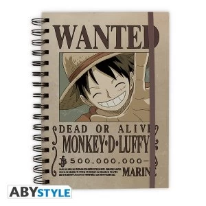 Image of One Piece - Wanted Luffy Notebook