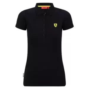 image of 2022 Ferrari Scuderia Classic Polo Black - Womens