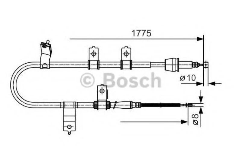 Image of Bosch 1 987 482 077 Brake Cable 1775mm Cable,parking brake (124)